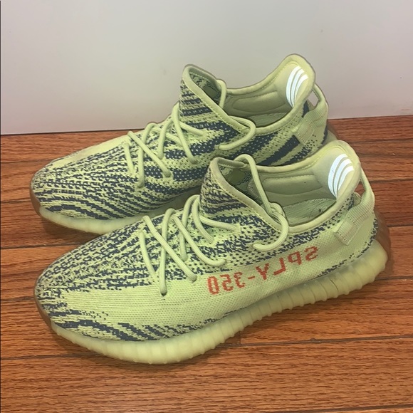 ADIDAS 350 YEEZY BOAST FROZEN YELLOW GREY SNEAKER - Picture 4 of 16